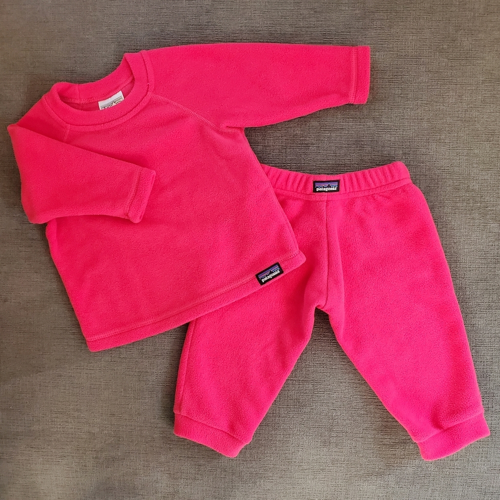 Baby Patagonia Pink Fleece Set (3-6 mo)